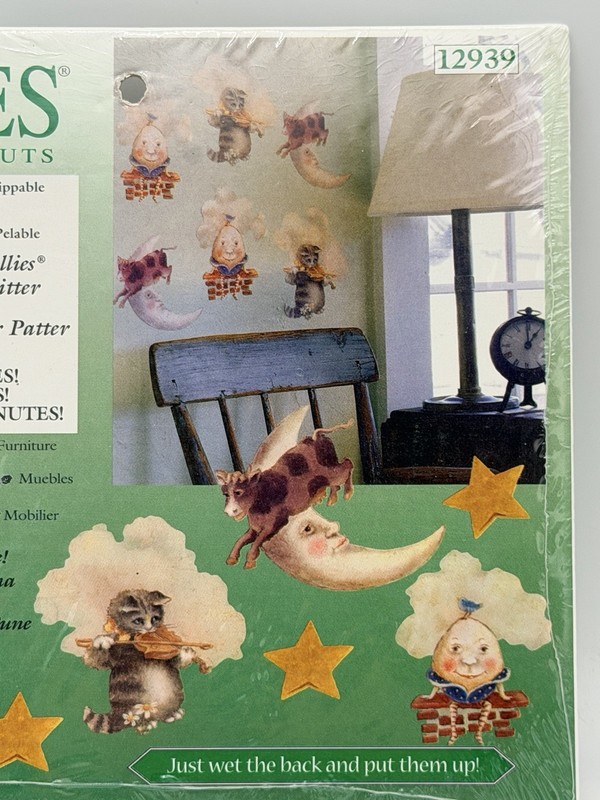 WALLIES Pre Pasted Wallpaper Cutouts Nursery Rhyme Hey Diddle Diddle and Humpty gallery