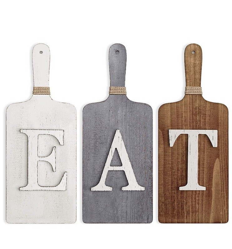 Barnyard Designs Cutting Board Eat Sign, Rustic Hanging Wall Decor, Primitive Co