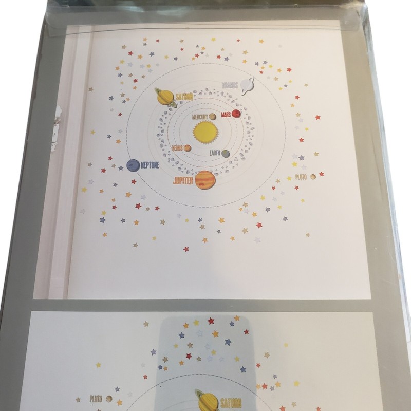 3D Glow in The Dark Solar System Wall Decals Wall Stickers Planet Ceiling 4x4 ft gallery