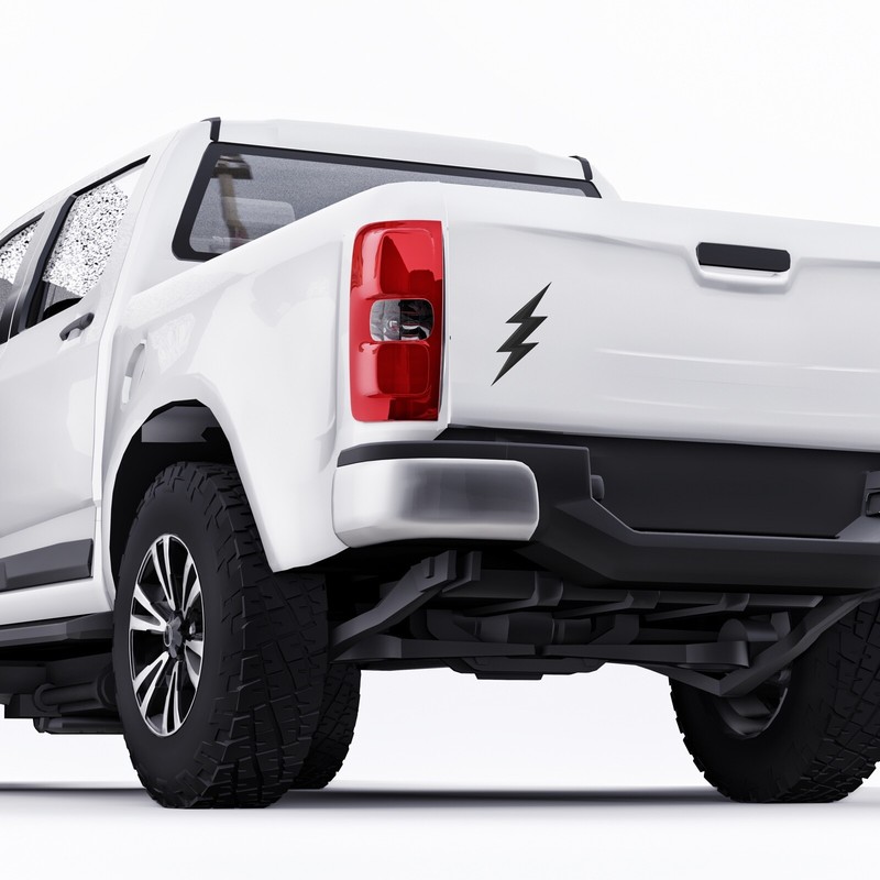 Black Lightning Sticker Thunder Bolts Decal Zig Zag Silhouette Car Window gallery