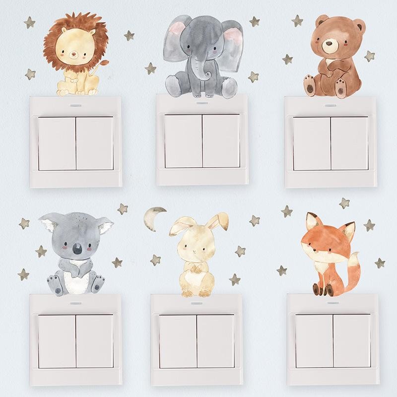 Cute Forest Animal Wall Stickers for Kids Nursery Bedroom Room Decor