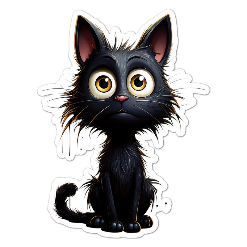 Cat Kitten Big Eyes, Vinyl Decal Sticker, Indoor Outdoor, 3 Sizes, #11011