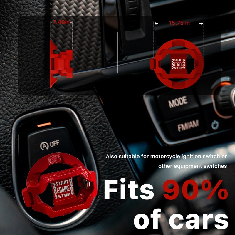 Car Push Engine Start Button Cover, Touch Button Protector Cover gallery