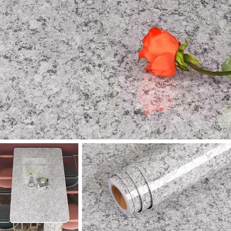 24 x 197 Inch Wide Granite Countertop Waterproof Gray Granite Peel and Stick …