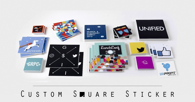 Custom Sticker Decal Label Gloss Personalized ANY DESIGN/ARTWORK Square (2″x2″)