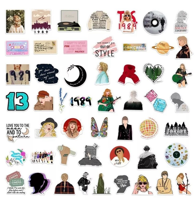 Famous Singer Vinyl Stickers 50 Count For Scrapbooking, Phone, Water Bottles Etc