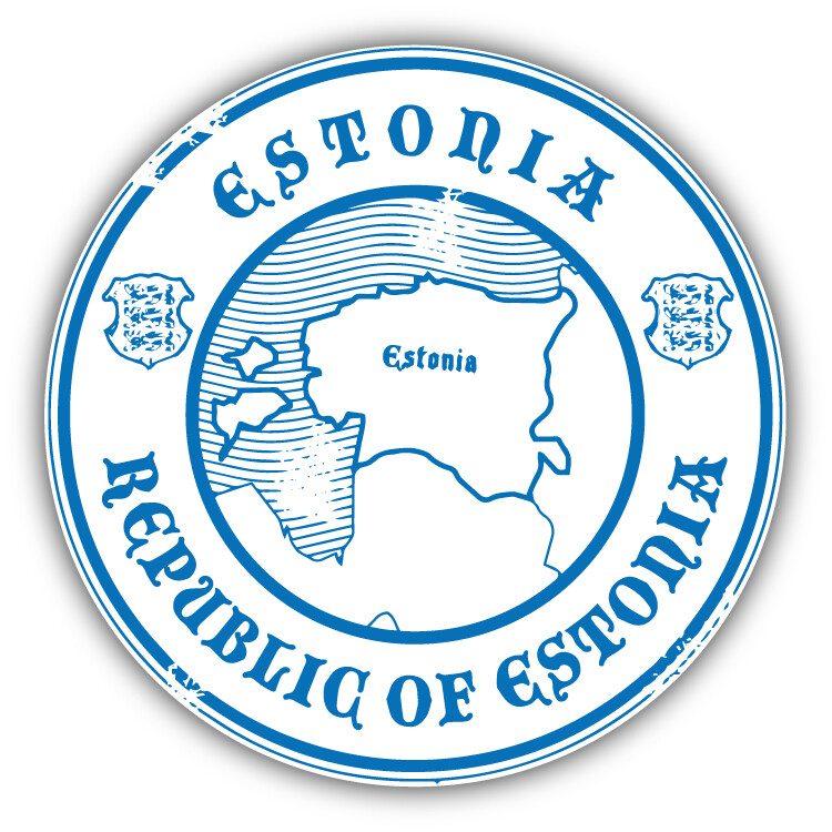 Estonia Map Grunge Stamp Car Bumper Sticker Decal – “SIZES”