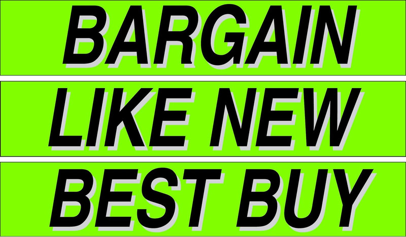 Ez-Line Vinyl Windshield Stickers 3 Dozen 15 Inch Chartreuse Slogan Dealership P