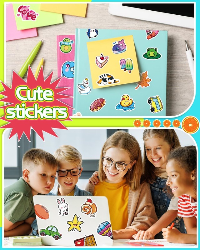 600PCS Cute Kawaii Aesthetic Stickers for Laptop Water Bottle | Waterproof Vinyl gallery