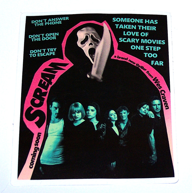 “SCREAM” Cut Large Sticker Decal Scary Movie Horror Film Ghost Scream