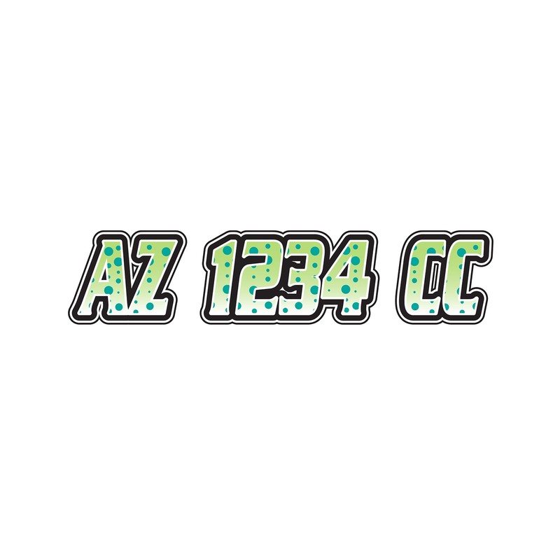 3 inch 2x Watercraft Number Custom Boat Registration Stickers3 inch Dot