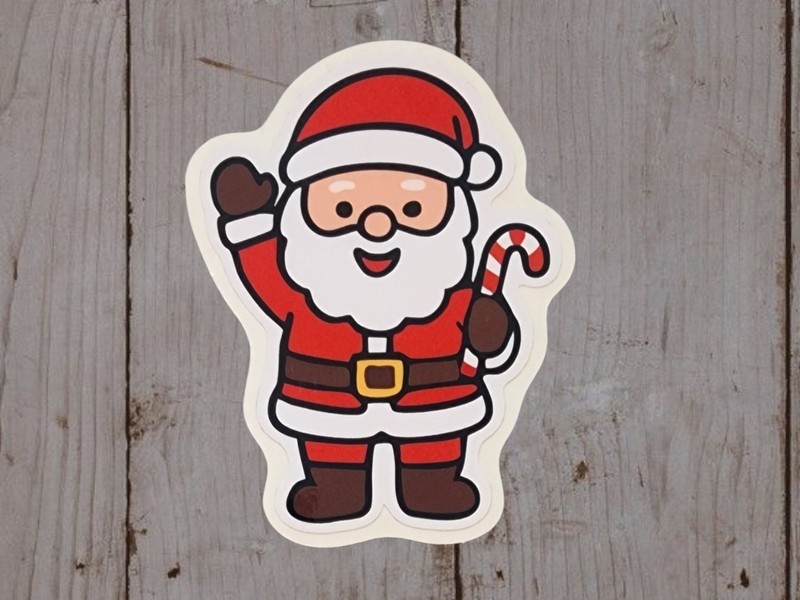 Santa Claus, Holiday Christmas Waterproof Sticker