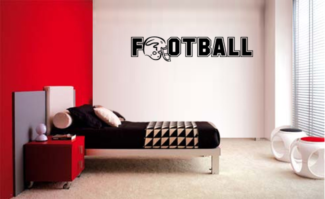 FOOTBALL DECAL WALL VINYL DECOR STICKER ROOM SPORTS Football Decal Kids Room