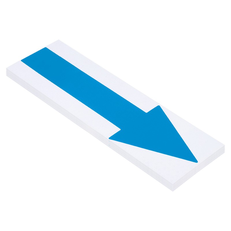 Arrow Sticker, (12×4 Inch, Blue) (8 Pcs), Waterproof Arrow Sign Sticker