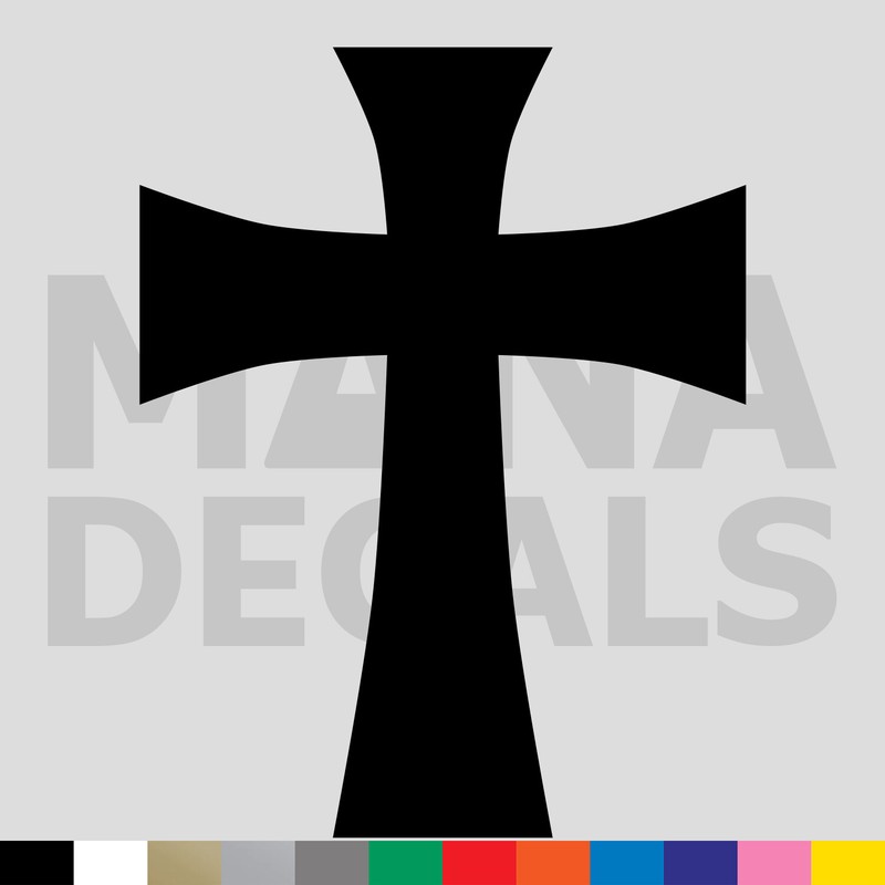 Cross Vinyl Die Cut Decal Sticker – Jesus Christ Christian Religious God Church