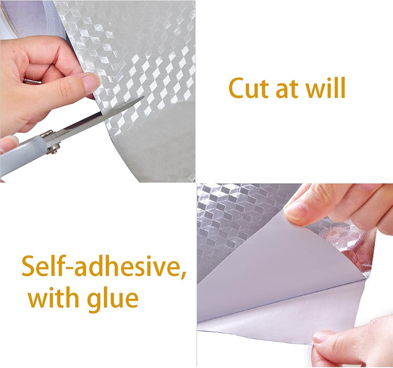 Kitchen Wallpaper Oil Proof Sticker Backsplash Aluminum Foil Oil Self-Adhesive P gallery
