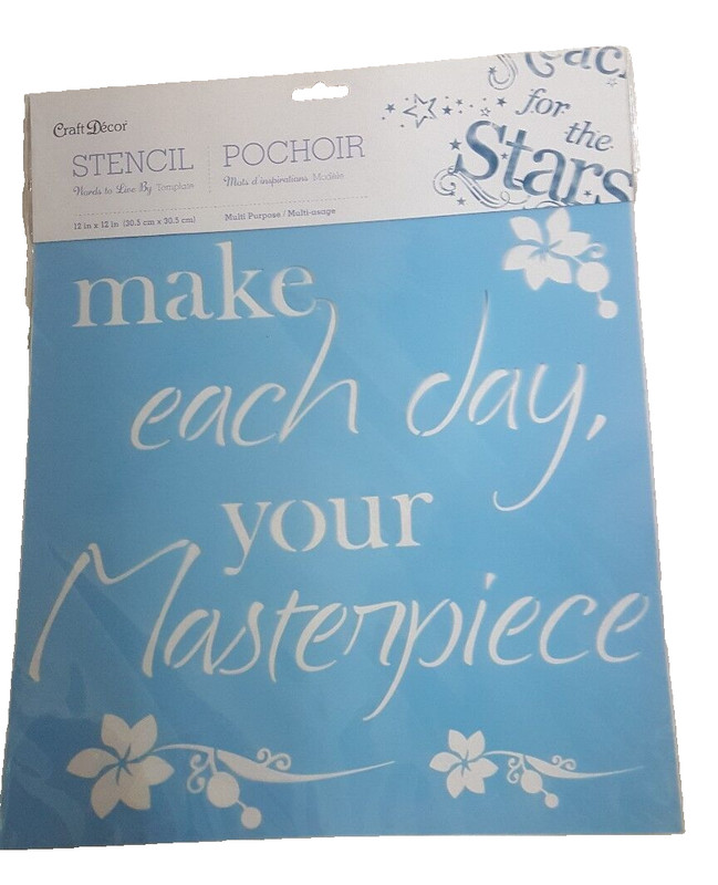 Stencil 12in. x 12in. [make each day your Masterpiece]