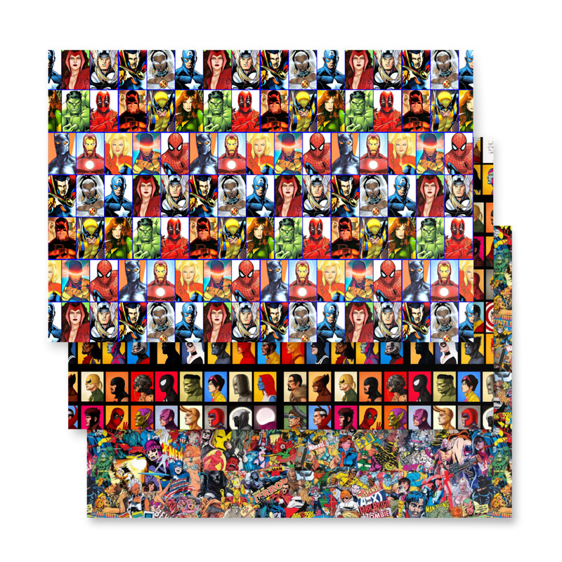 Vintage 90's Marvel Avengers Adhesive Vinyl & Iron on HTV 12" x 12" (3 Pack)