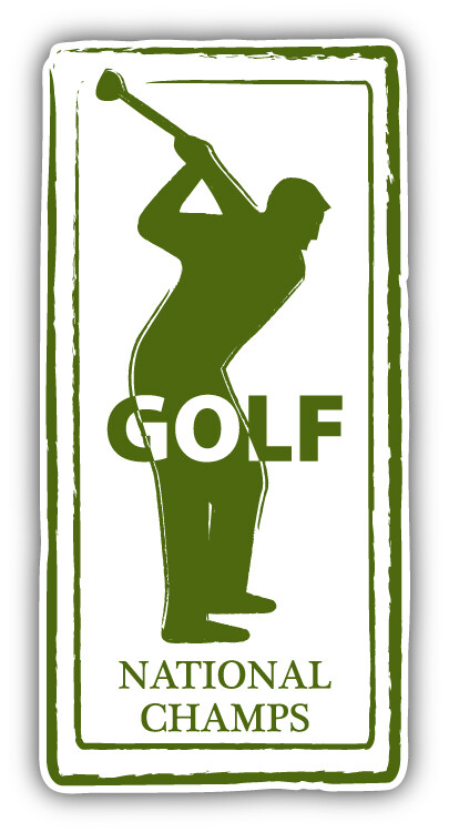 Golf Retro Passport Stamp Car Bumper Sticker Decal – ”SIZES”
