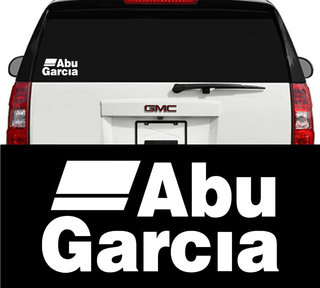 Abu Garcia Fishing Reels & Rods Outdoors Vinyl Decal Sticker White