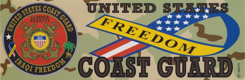 United States Coast Guard IRAQI FREEDOM decal bumber sticker USCG