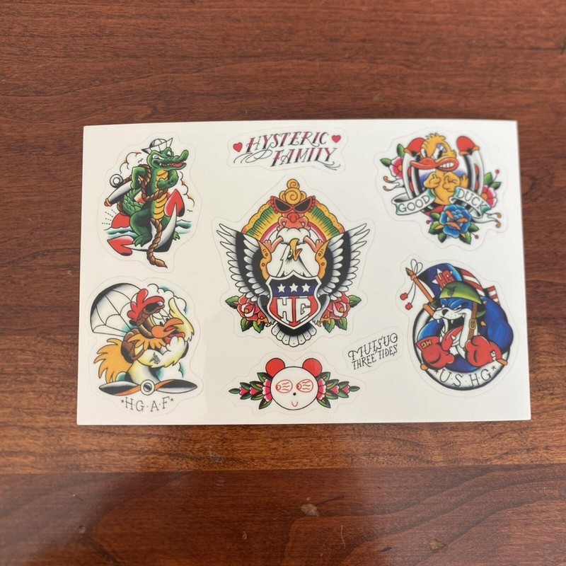 Hysteric glamour sticker postcard