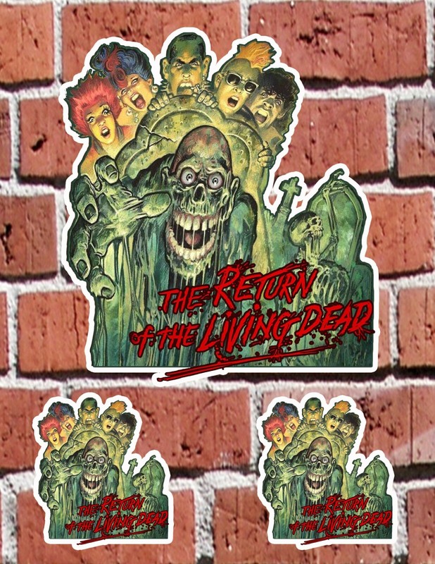 RETURN OF LIVING DEAD – 7″ and 3″ DECAL STICKERS for HOME, SCHOOL, AUTO, SKATE