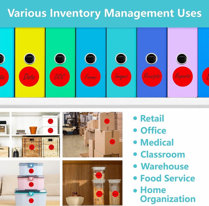 Quality 600 PCS Red Coding Dots - Perfect for Office & Home Organization gallery