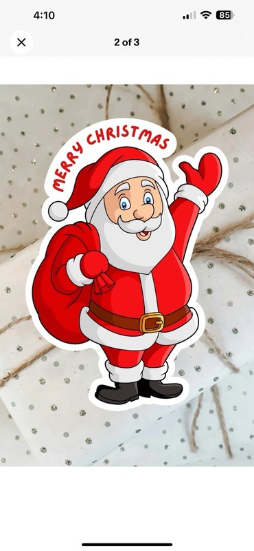 Holiday Christmas Santa Sticker Waterproof Vinyl Die Cut Glossy Matte Holiday gallery