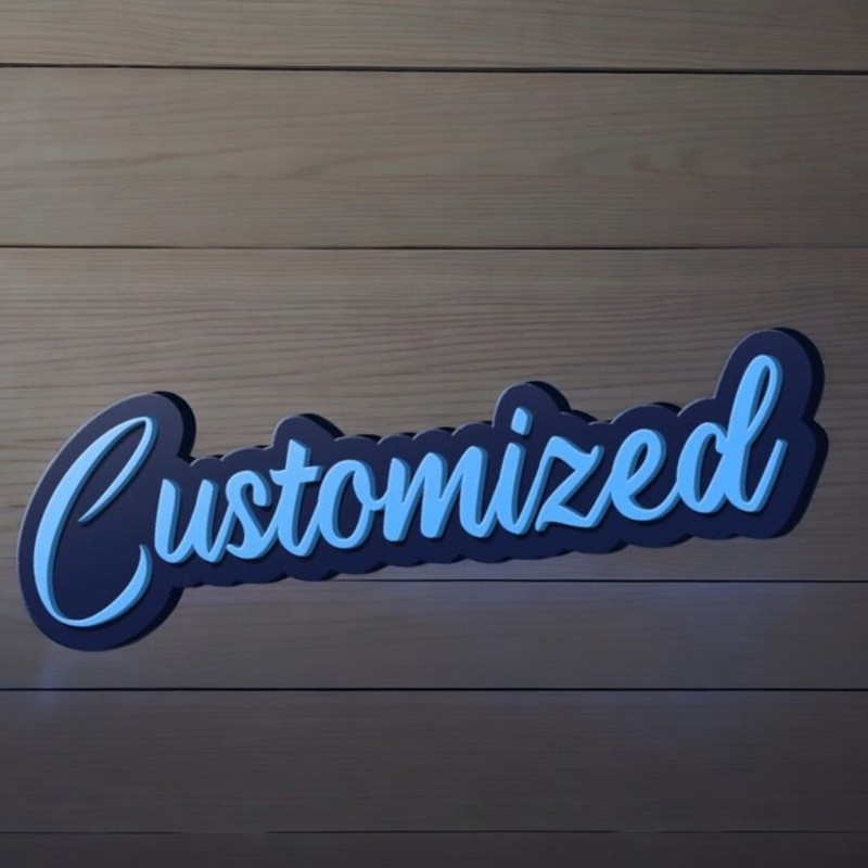 Customized Car Acrylic Emblem Badge MULTI COLOR Customized Text Names