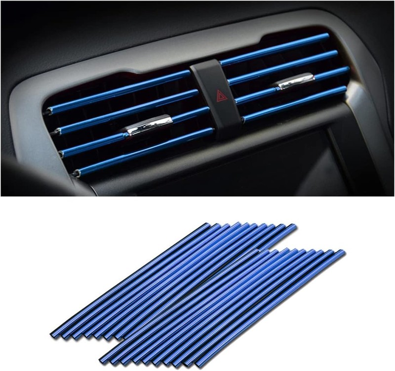 Car Air Conditioner Decoration Strip for Vent Outlet, 20 Pieces Universal Waterp