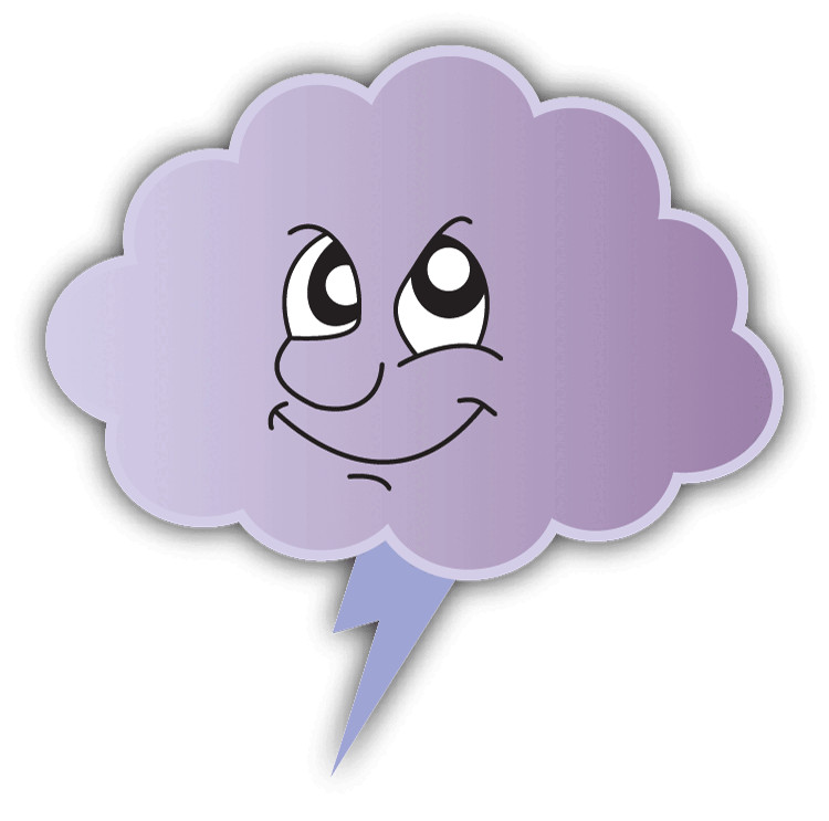 Cloud Zipper Smile Evil Emotion Cartoon Car Bumper Sticker Decal