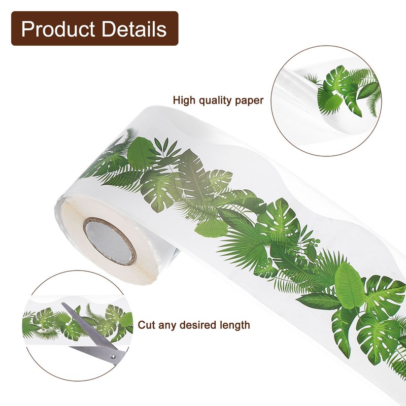 Bulletin Board Border, 65.6Ft x 2.75Inch Classroom Border Trim, Leaf gallery