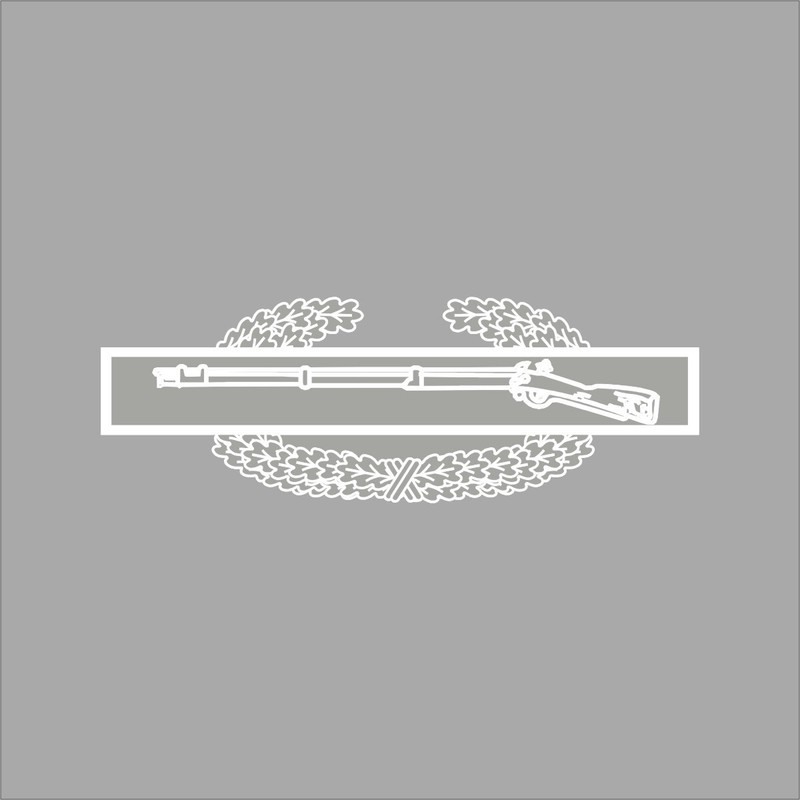 US Army Combat Infantry Badge Military 1 Color Window Wall Vinyl Decal Sticker