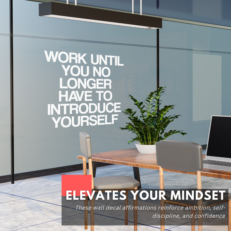 Work Until You Motivational Inspirational Wall Decal Sticker Vinyl Quote Office gallery