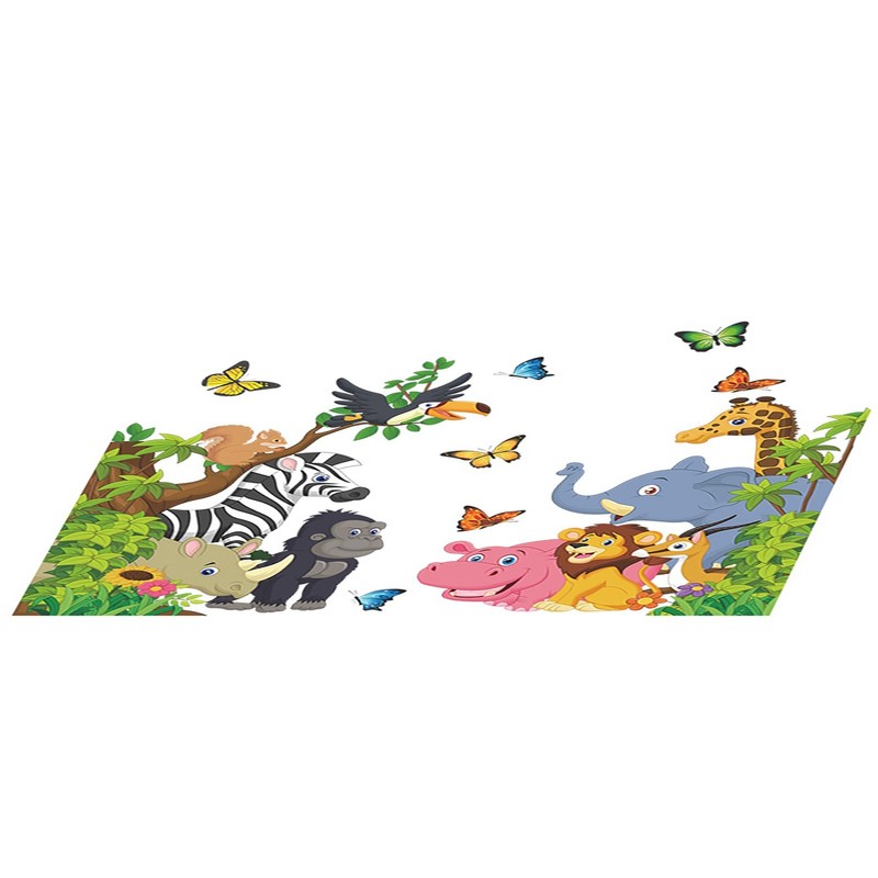 Vinyl Decal Wall Sticker Jungle Animals Living Room PVC Playroom Removable Room gallery