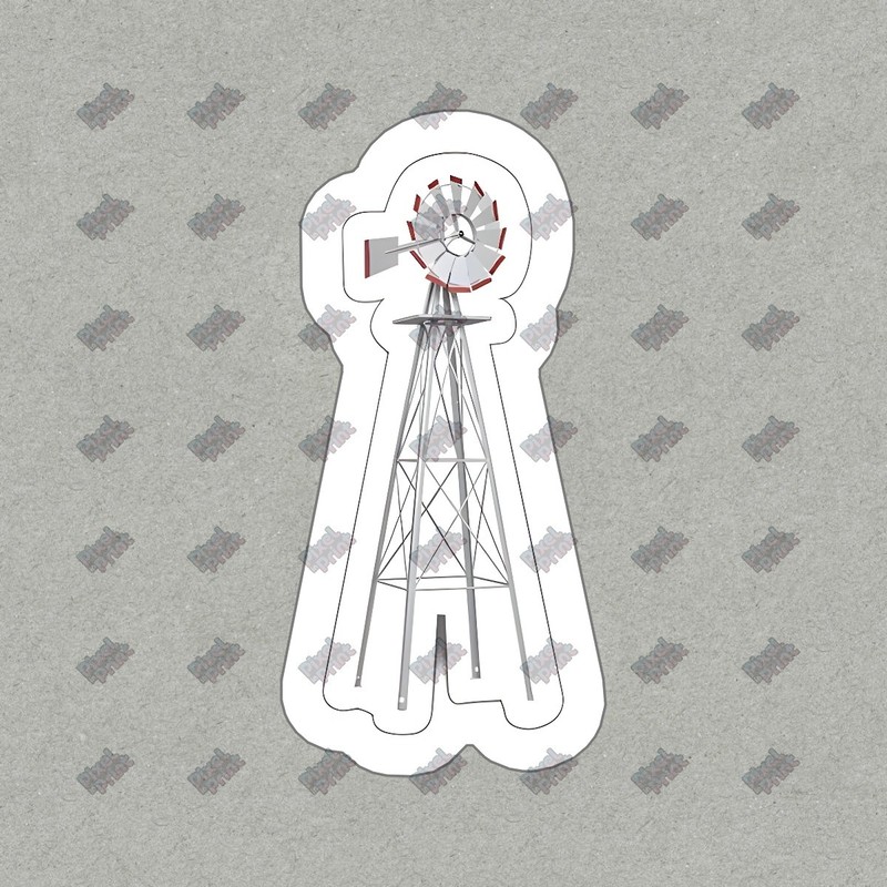 Vintage Windmill Vinyl Sticker Farmhouse Decor Rustic Wall Art Water #519590