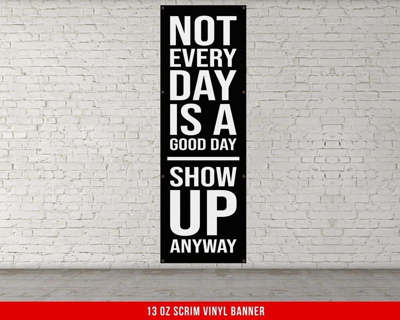 Motivational Gym Banner – Large Quote Wall Art