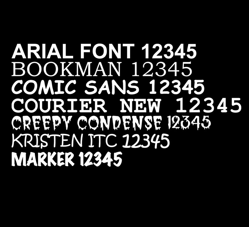 1 inch Custom Text Letters Numbers - Car Auto Window Vinyl Decal Sticker 10071 gallery