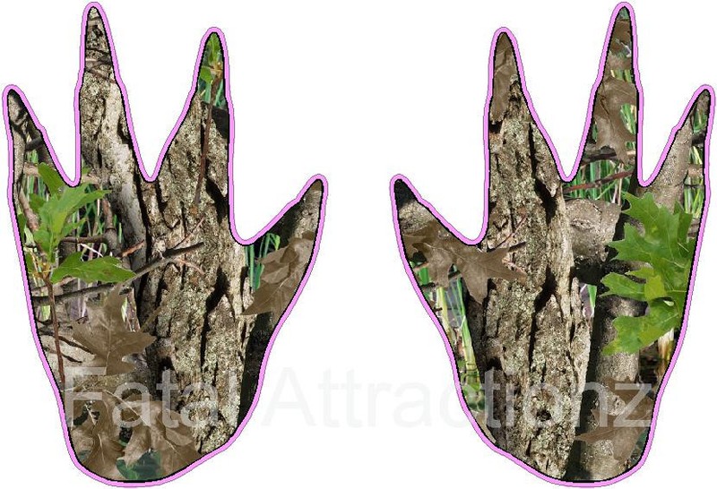 Pink Camo Gator Prints Vinyl Sticker Decal hunt alligator crocodile fish swamp