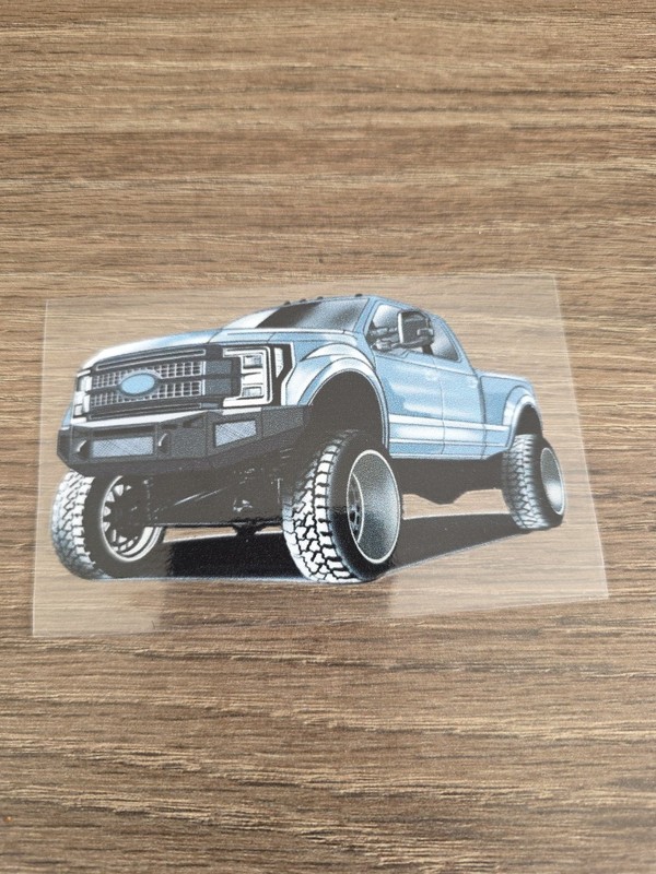 Heavy Duty Truck UVDTF Decal Sticker Waterproof Raised In Full Color 4in