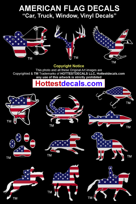 AMERICAN FLAG CAR DECAL STICKER USA United States of America U.S.A Waterproof