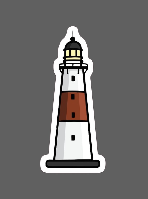Lighthouse Sticker Illustration Waterproof - Buy Any 4 For $1.75 Each Storewide!