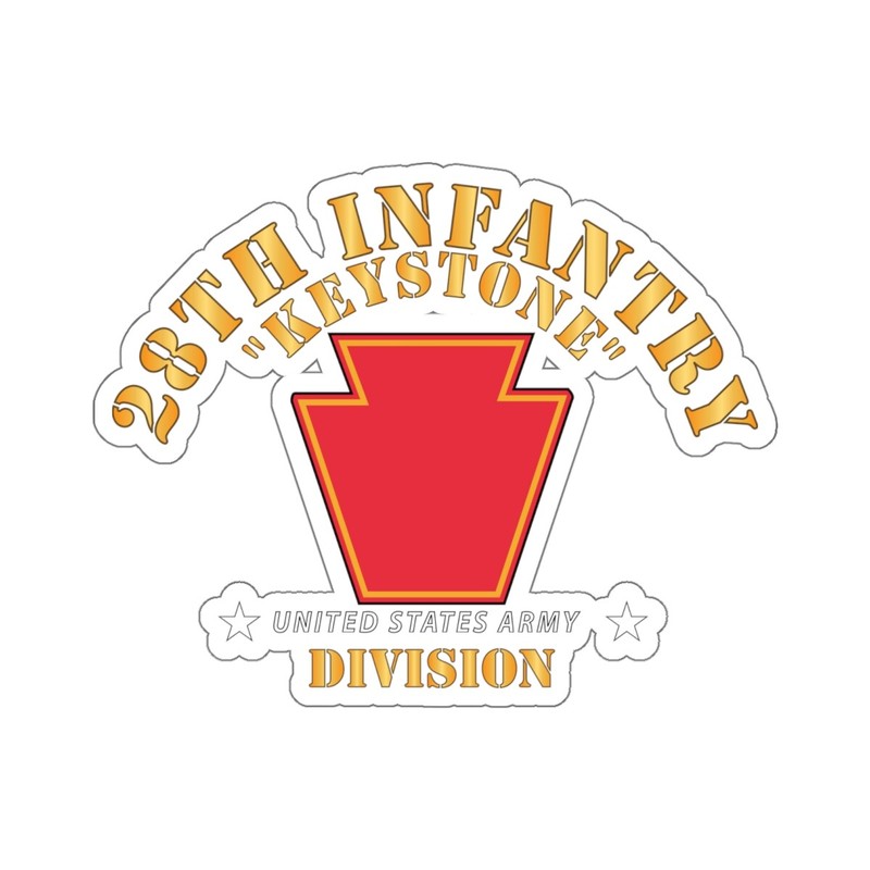 Kiss-Cut Stickers – Army – 28th Infantry Division – Keystone – SSI wo Stars