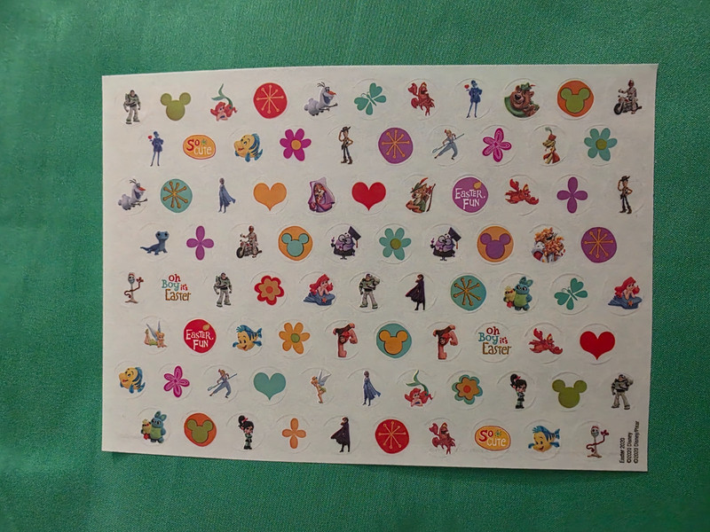 Disney Movie Club Easter 84pc Sticker Sheet New Gift Phone Tablet Kids Party DIY