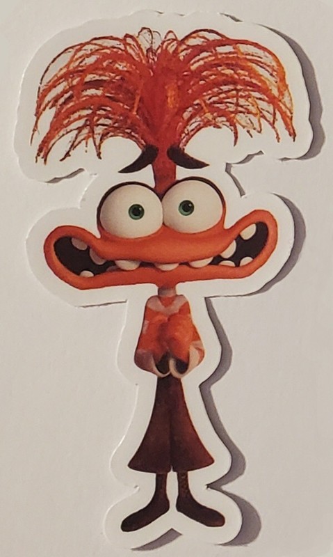 Inside Out Sticker-Anxiety water resistant die cut color sticker, white outline