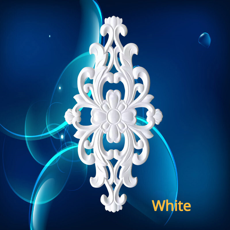 1Pc Plastic Carved Applique Self-adhesive Furniture Decal Wall Door Sticker
