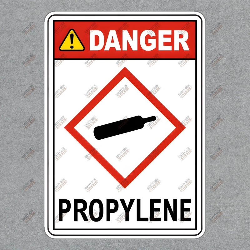 Danger Propylene Safety Sign Sticker OSHA Compliance, Workplace #332027