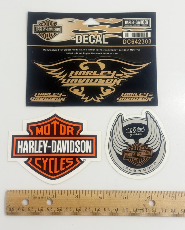 Harley-Davidson Motorcycles Decal Stickers LOT OF 3