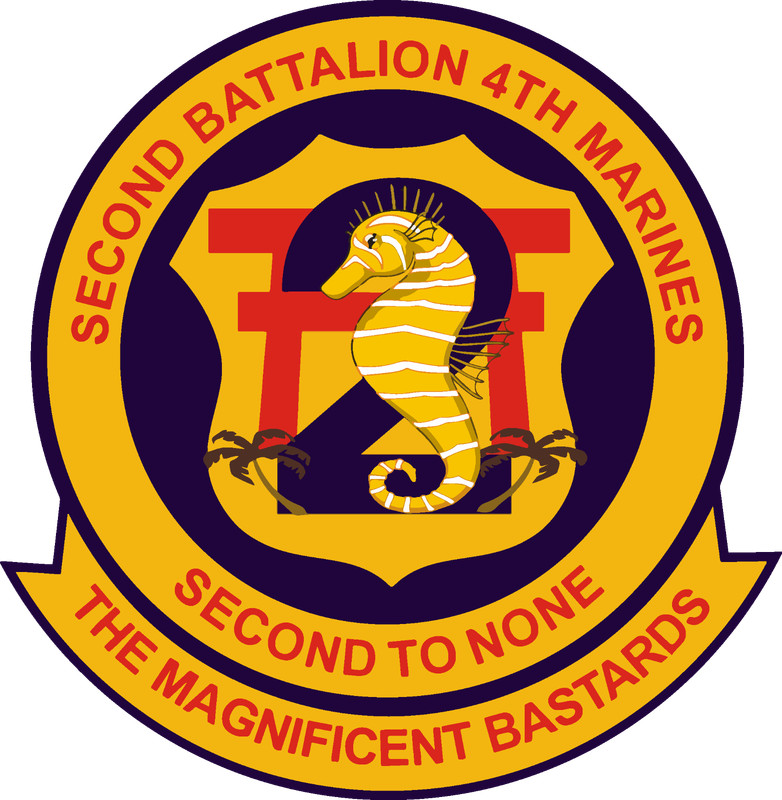 US Marine Corps Badge Sticker 2nd Battalion 4th Marines Magnificent Bastards